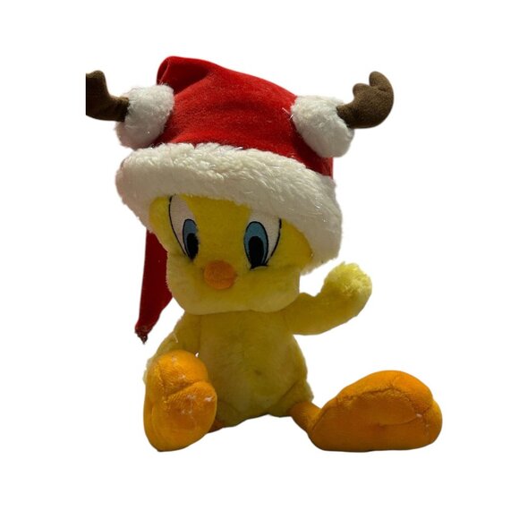 Hallmark Tweety Bird Santa's Wittle Helper Santa Hat 10" plush stuffed animal - Picture 1 of 4